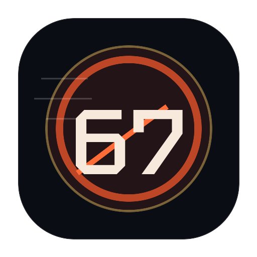 67 Speed Test logo mark